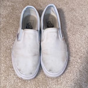 white slip on vans